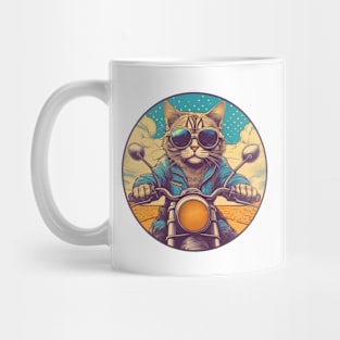 Cool cat riding a bike Mug